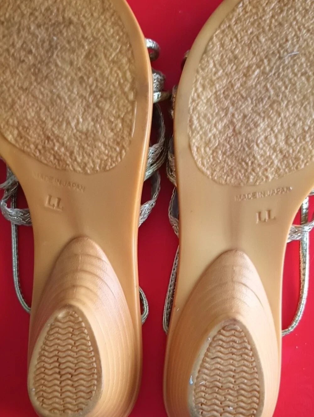 Gold Braided Strappy Slide Sandals for Women
